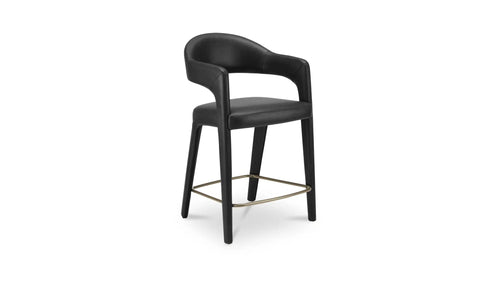 Martens Counter Stool Black Leather
