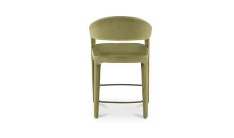 Martens Counter Stool Green Velvet