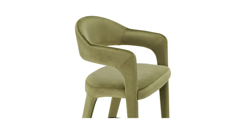 Martens Counter Stool Green Velvet
