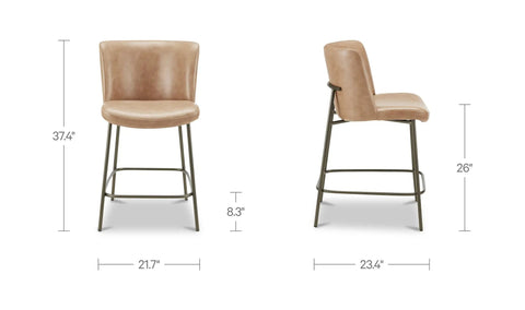 Early Counter Stool Tan Leather