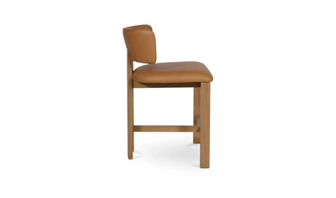 Morel Counter Stool Brown Leather