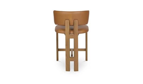 Morel Counter Stool Brown Leather