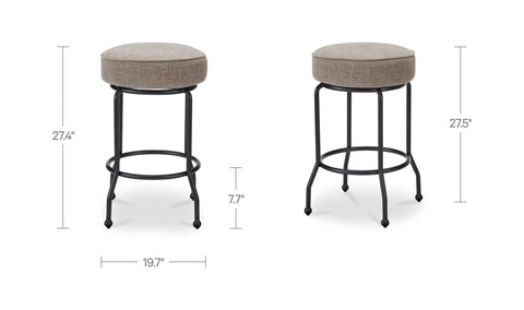 Kelsey Swivel Counter Stool Light Brown