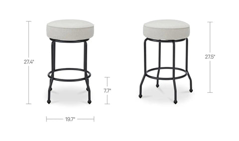Kelsey Swivel Counter Stool Beige
