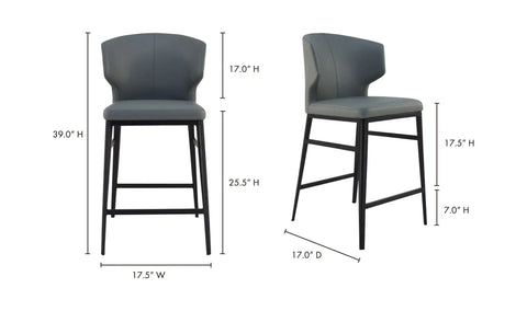 Delaney Counter Stool Grey