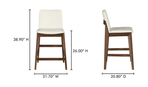 Deco Counter Stool White PVC