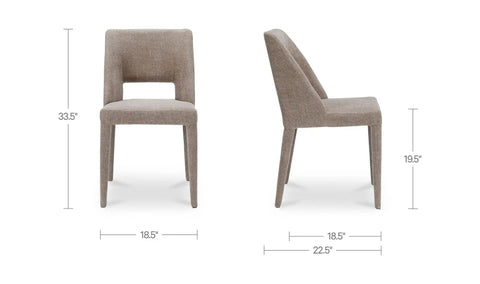 Joyce Dining Chair Light Brown-Set of Two