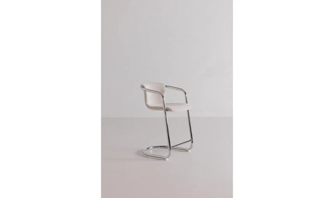 Freeman Chrome Frame Counter Stool Blended Cream - Set Of Two