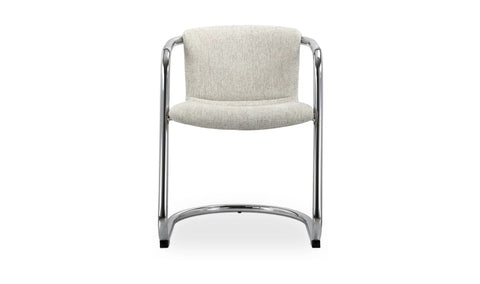 Freeman Chrome Frame Dining Chair Blended Cream - Set Of Two