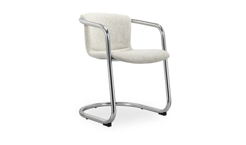 Freeman Chrome Frame Dining Chair Blended Cream - Set Of Two