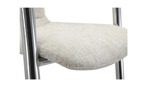 Freeman Chrome Frame Dining Chair Blended Cream - Set Of Two