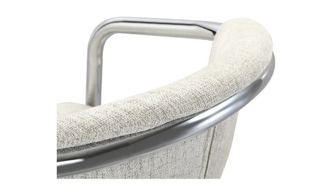 Freeman Chrome Frame Dining Chair Blended Cream - Set Of Two