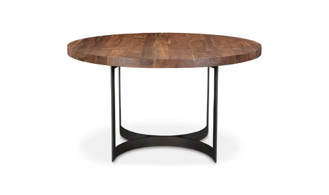 Bent Round Dining Table 54In Brown
