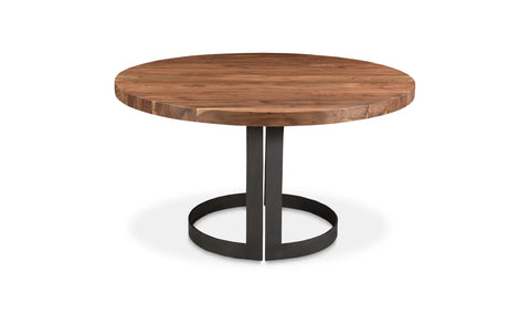 Bent Round Dining Table 54In Brown