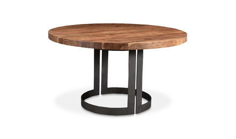 Bent Round Dining Table 54In Brown