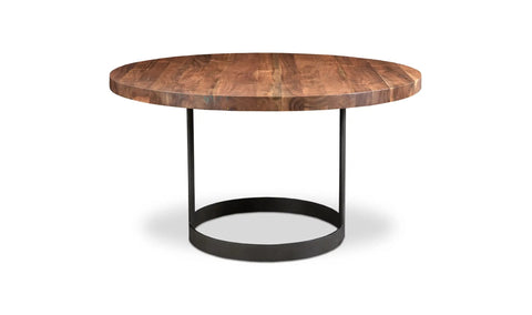 Bent Round Dining Table 54In Brown