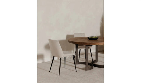 Bent Round Dining Table 54In Brown