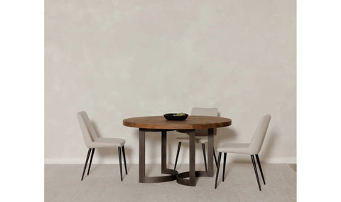 Bent Round Dining Table 54In Brown