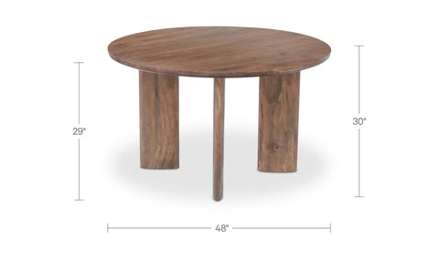 Lia Round Dining Table Dark Brown