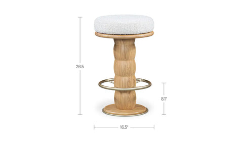 Nio Swivel Counter Stool White Mist
