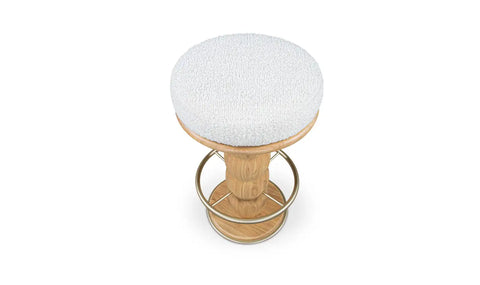 Nio Swivel Counter Stool White Mist
