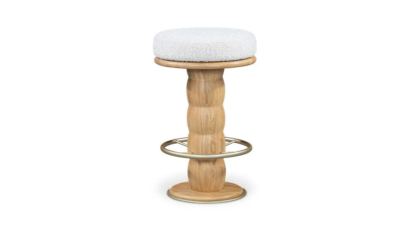 Nio Swivel Counter Stool White Mist