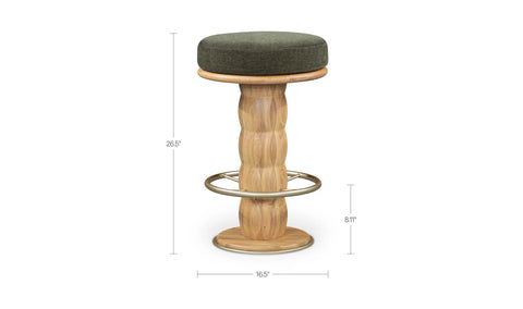 Nio Swivel Counter Stool Dark Green