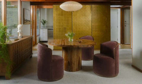 Rossi Swivel Dining Chair Berry