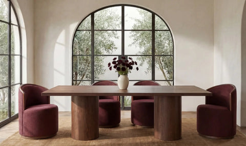 Rossi Swivel Dining Chair Berry