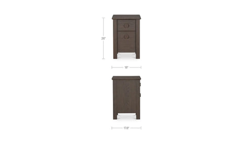 Loren Small Nightstand Dark Brown