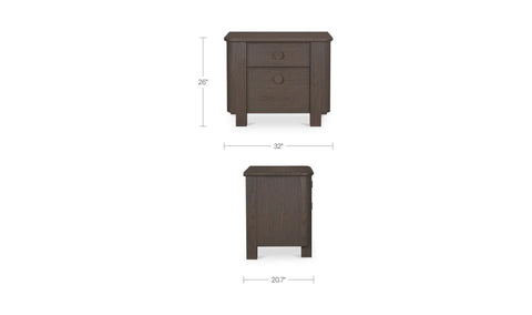 Loren Large Nightstand Dark Brown