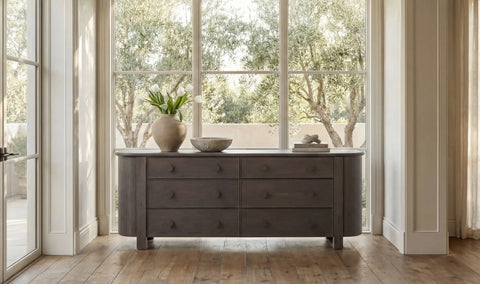 Loren 6 Drawer Dresser Dark Brown