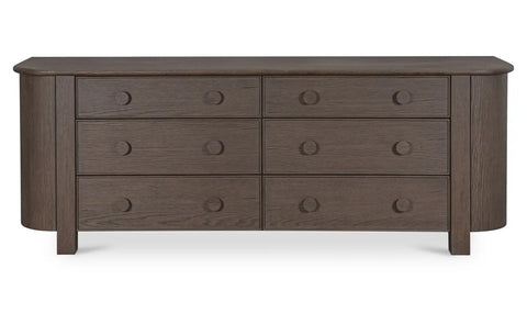 Loren 6 Drawer Dresser Dark Brown