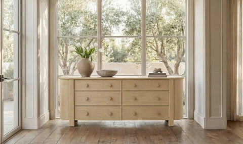 Loren 6 Drawer Dresser Natural
