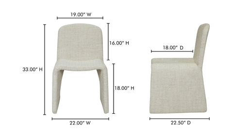 Ella Dining Chair Heather Beige