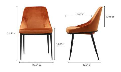 Sedona Dining Chair Amber - Set Of Two