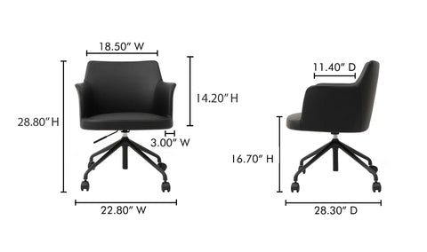 Morris Office Chair PVC Black