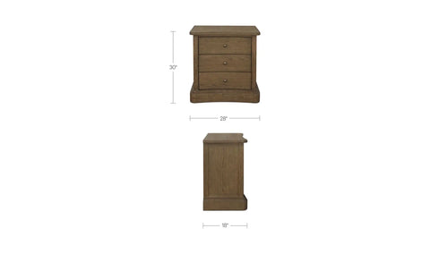 Clarence Nightstand Warm Brown