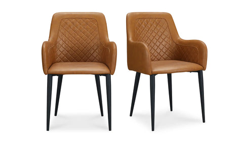 Cantata Dining Chair Tawny Vegan Leather - Set Of Two