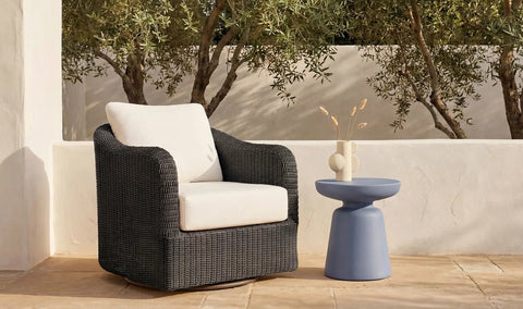 Bodhi Outdoor Swivel Accent Chair Charcoal