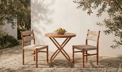 Raf Outdoor Dining Chair Natural - Set Of Two