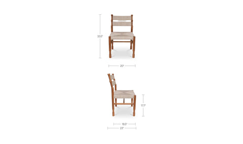 Raf Outdoor Dining Chair Natural - Set Of Two
