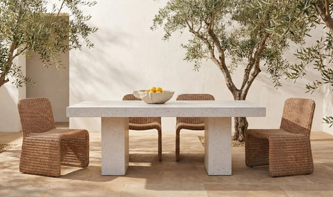 Ella Outdoor Dining Chair Natural-Set of Two