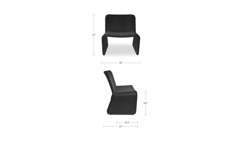 Ella Outdoor Accent Chair Charcoal