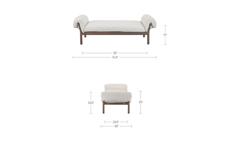 Cardero Daybed Ivory