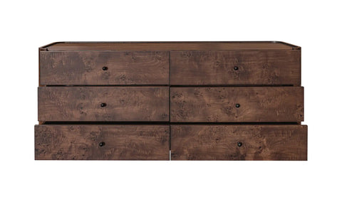 Gibson 6 Drawer Dresser Dark Brown
