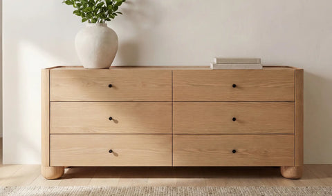 Gibson 6 Drawer Dresser Natural