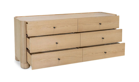 Gibson 6 Drawer Dresser Natural