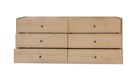 Gibson 6 Drawer Dresser Natural