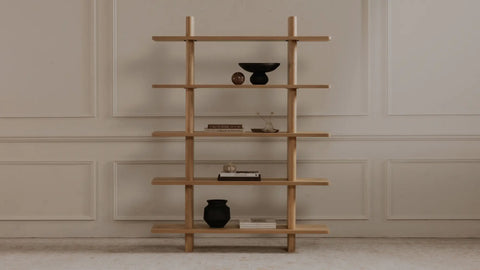 Casey Large Bookcase Rustic Oak